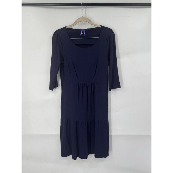 Seraphim’s Maternity Mini Dress Women 4 Purple Half Sleeve Motherhood Clothes - Picture 1 of 8